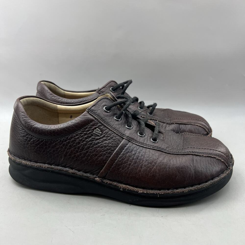 Finn Comfort London Oxford Men Size 8.5 Wide, 8 UK Brown Leather Comfort Shoes